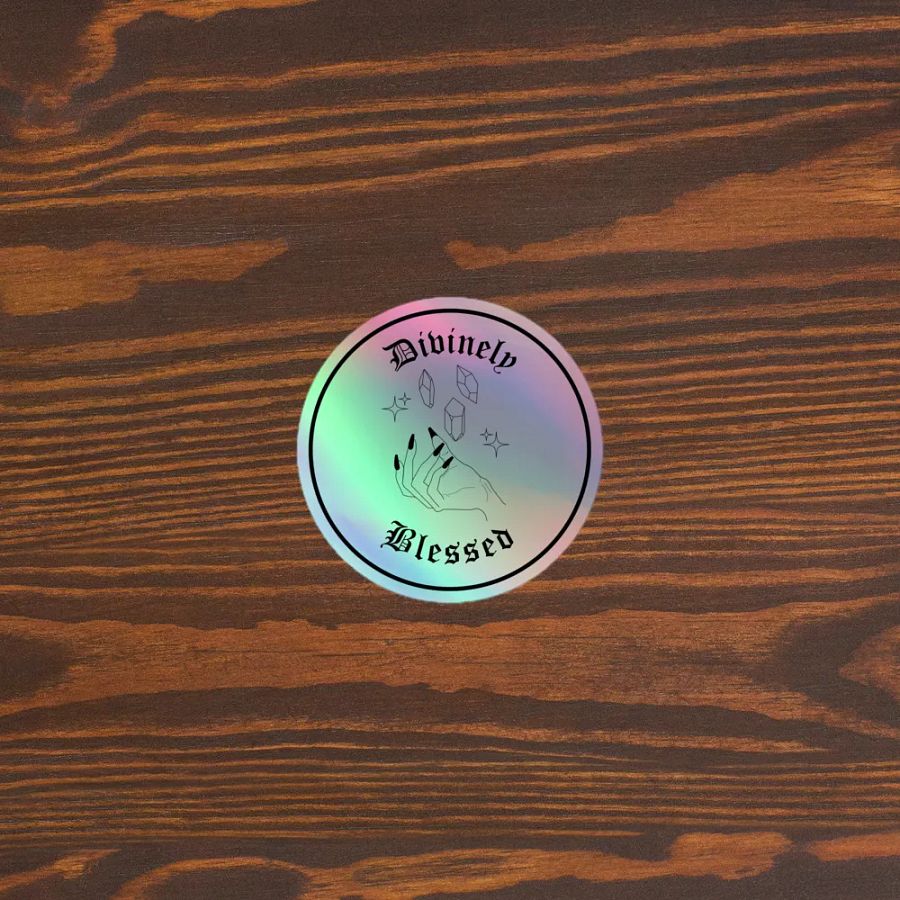 Divinely Blessed Holographic Sticker product image (5)