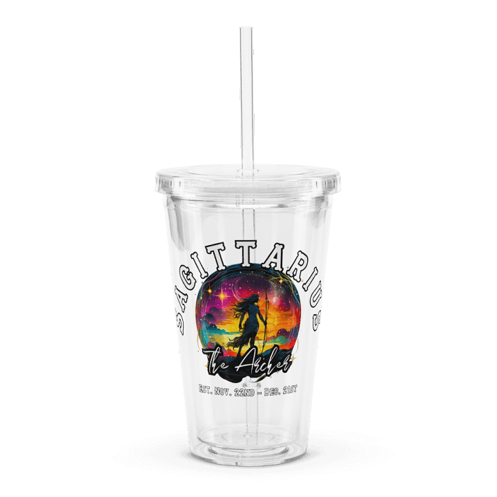 Sagittarius - Zodiac Double Wall Clear Plastic Tumbler product image (1)