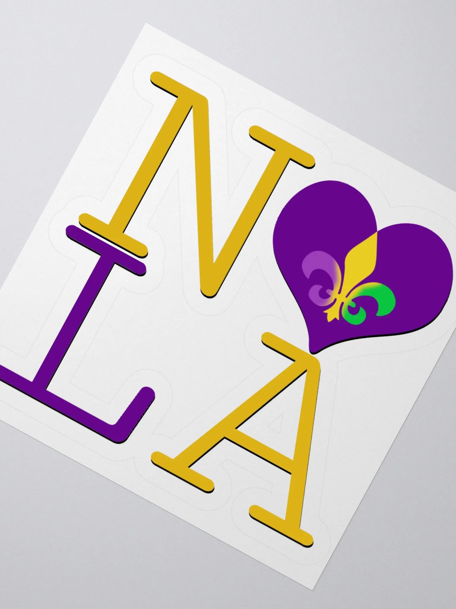 I LOVE NOLA **BIGSHOT STICKER** (MARDI GRAS 3 + IMAGE POP) product image (2)