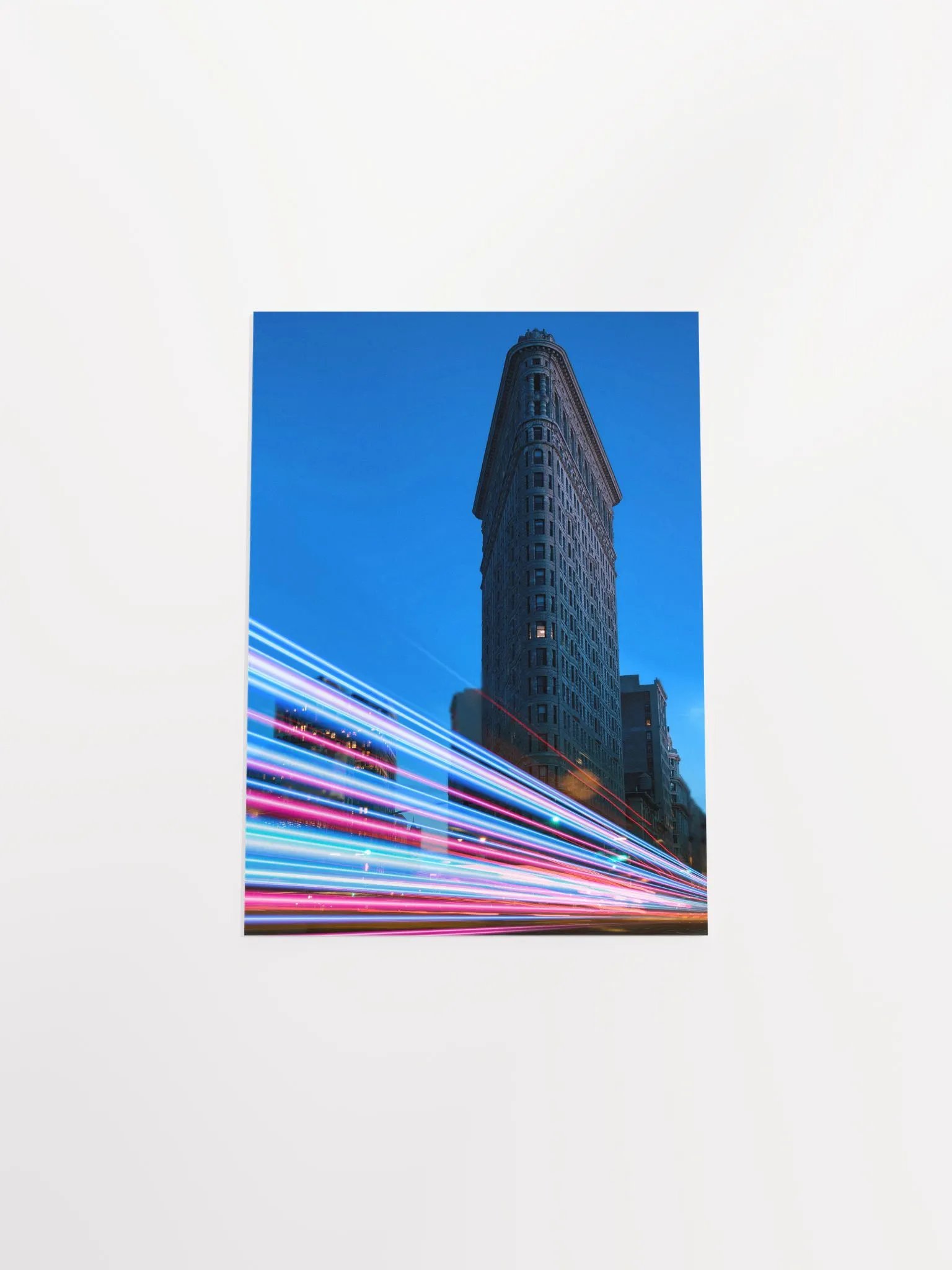Neon city: New York, Flatiron Building (synthwave/vaporwave/retrowave/cyberpunk) — aesthetic poster product image (9)