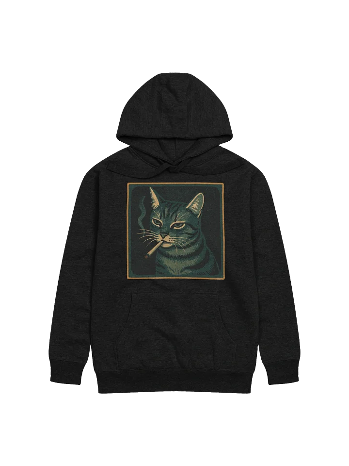 Smoking Cat Funny Cat Meme Iconic Portrait Retro Graphic Style Hoodie product image (2)