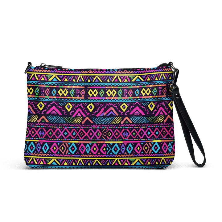 Neon Tribal Geometry Adventure Crossbody Bag product image (1)