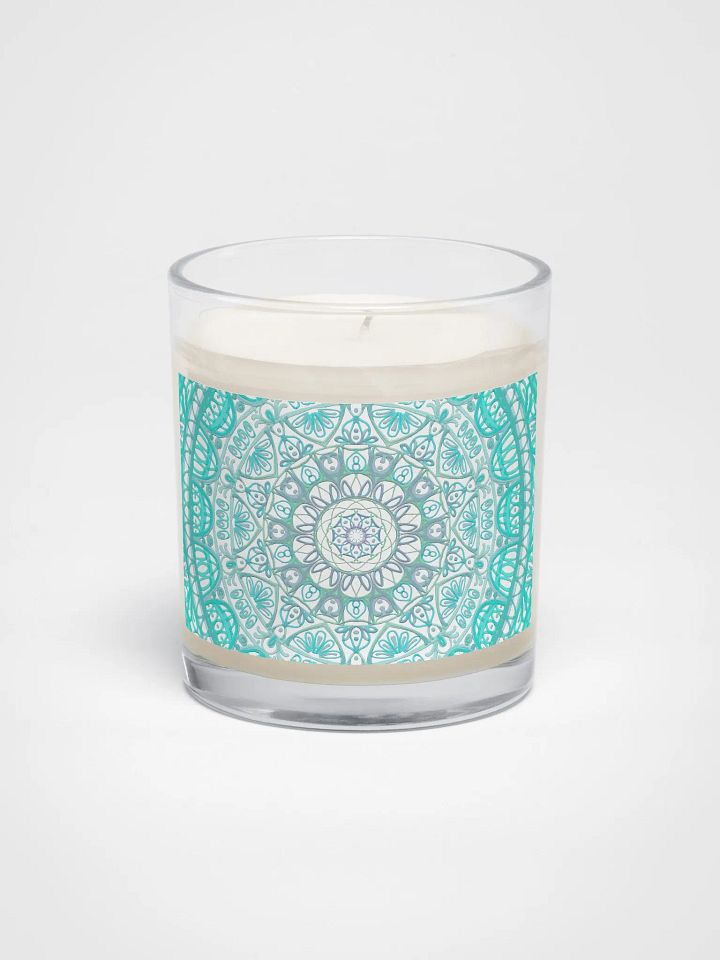 Turquoise Mandala Soy Wax Candle product image (1)