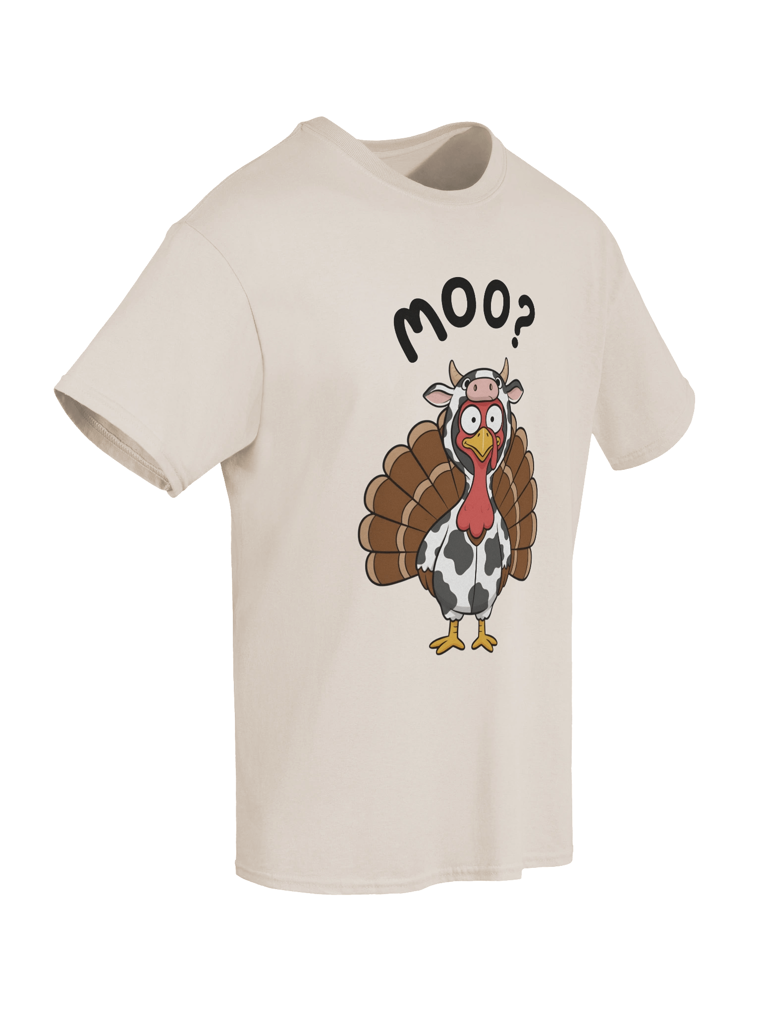 Funny 'Moo' Turkey in Cow Disguise Thanksgiving T-Shirt product image (2)