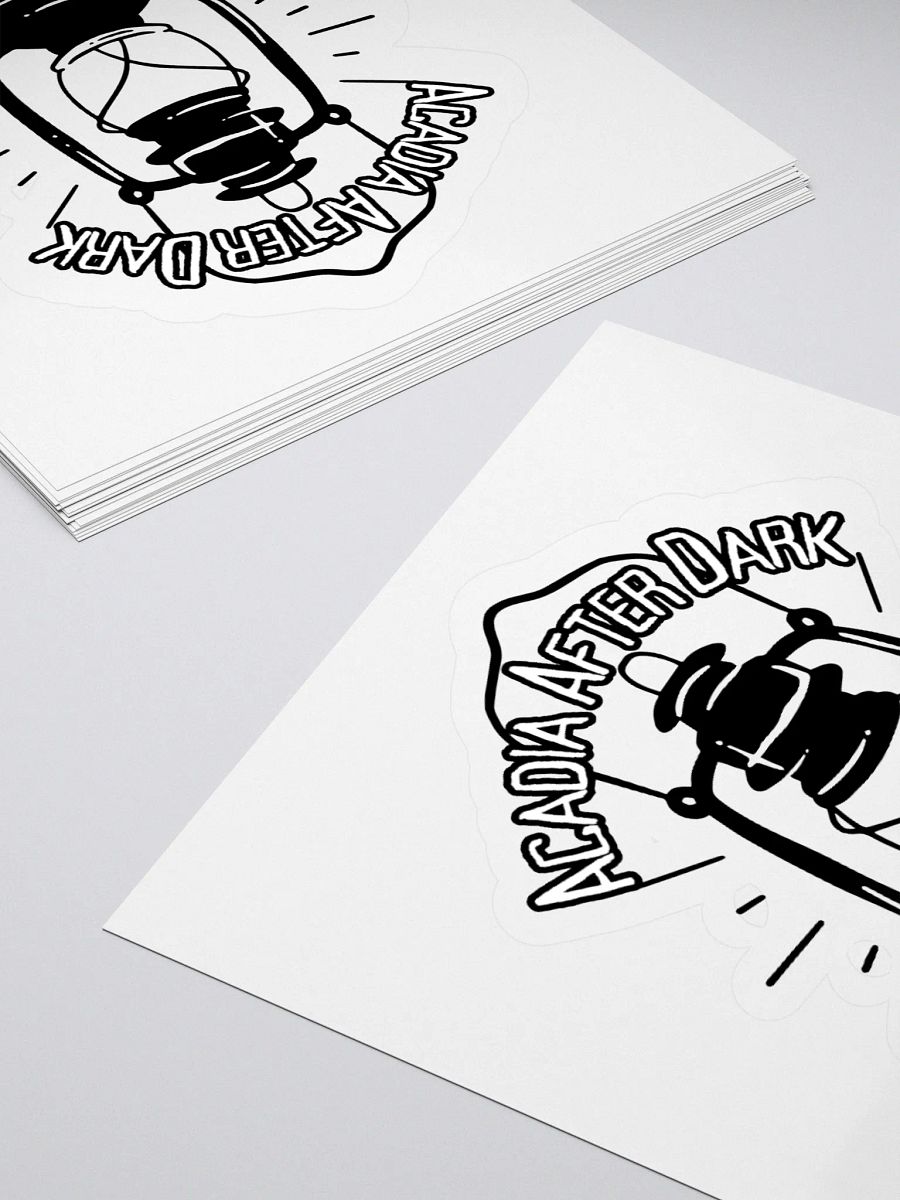 Acadia After Dark Lantern Sticker Old School Black & White product image (10)