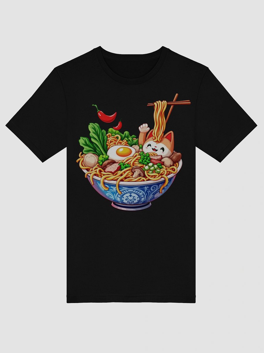 Whimsical Ramen Cat T-Shirt product image (6)