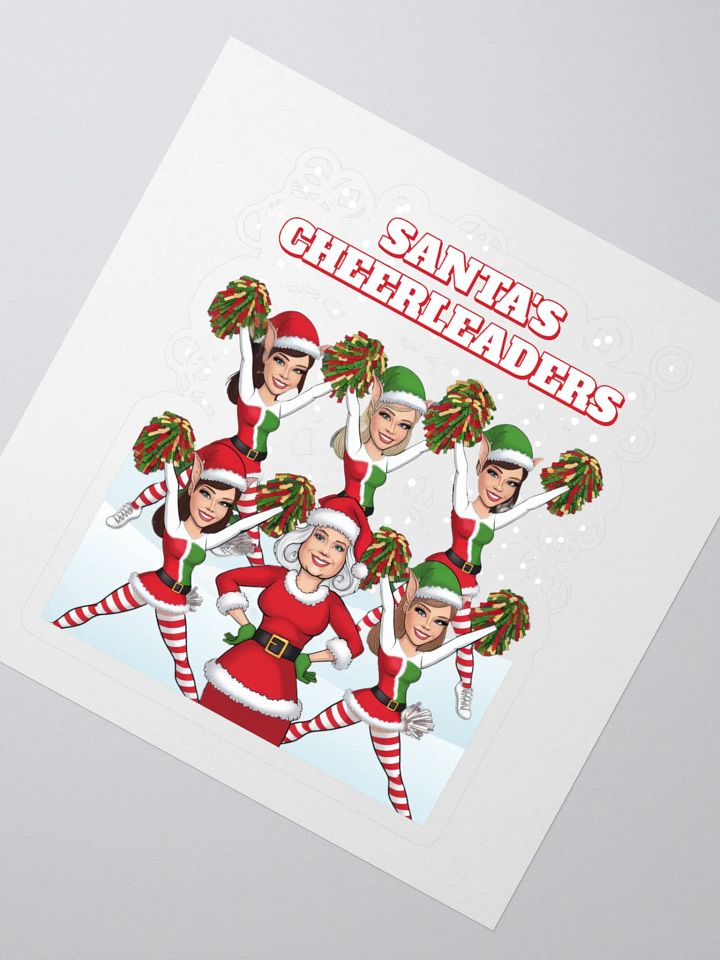 Santa's Cheerleaders Elves Squad Sticker product image (2)