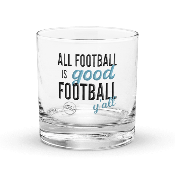 All Football is Good Football Y'all Rocks Glass product image (1)