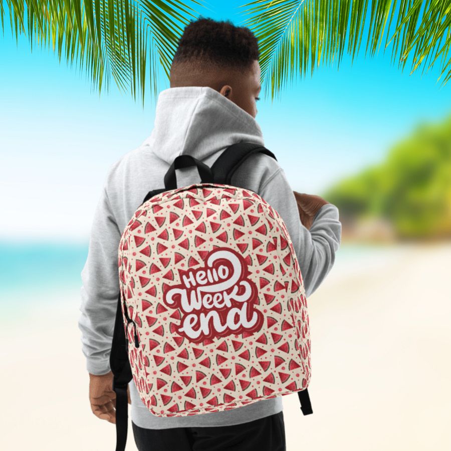 Hello Weekend Watermelon All Over Print Backpack product image (9)
