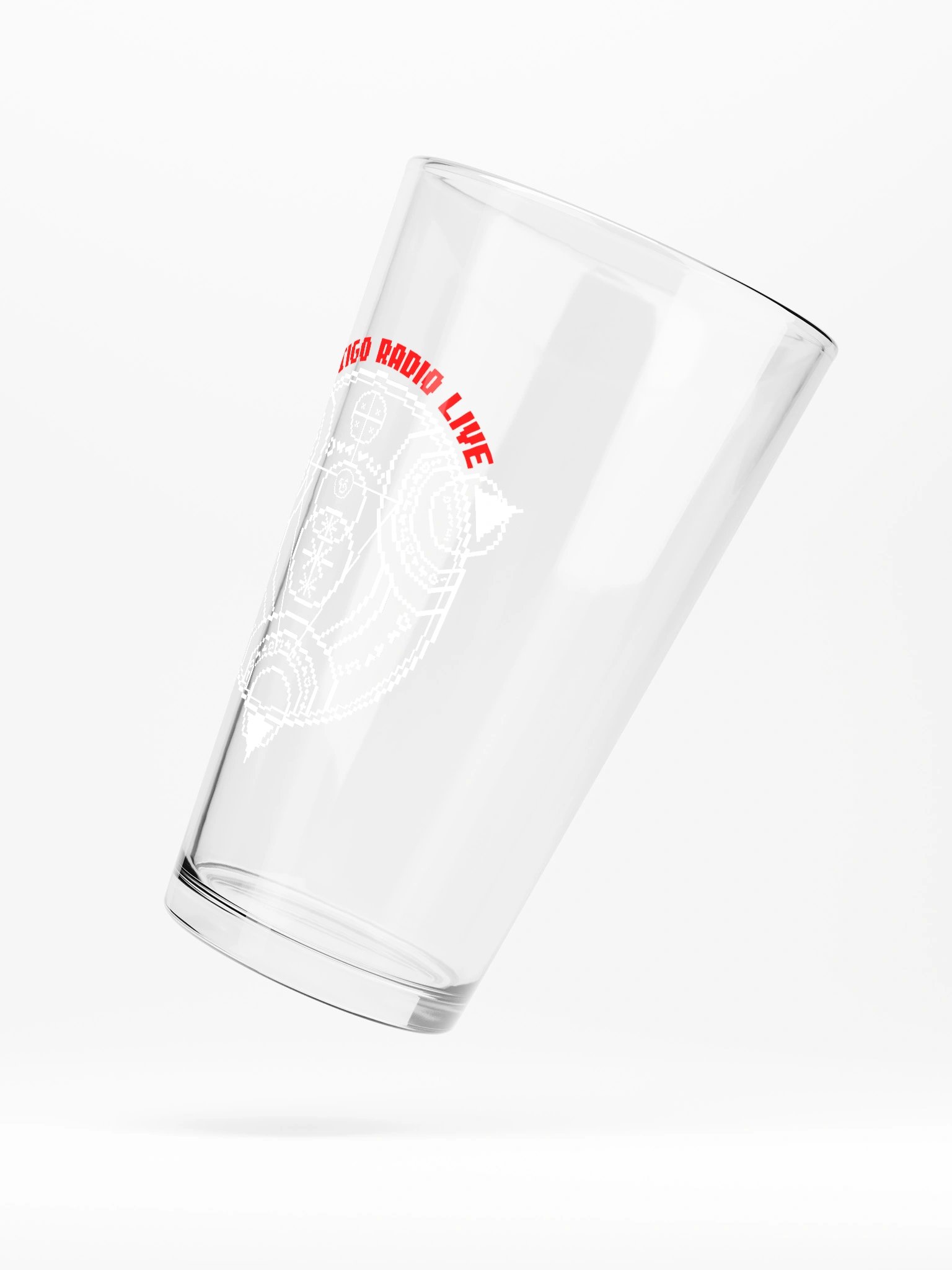 Vertigo Radio Live Pint Glass: Red Pixel Edition product image (5)