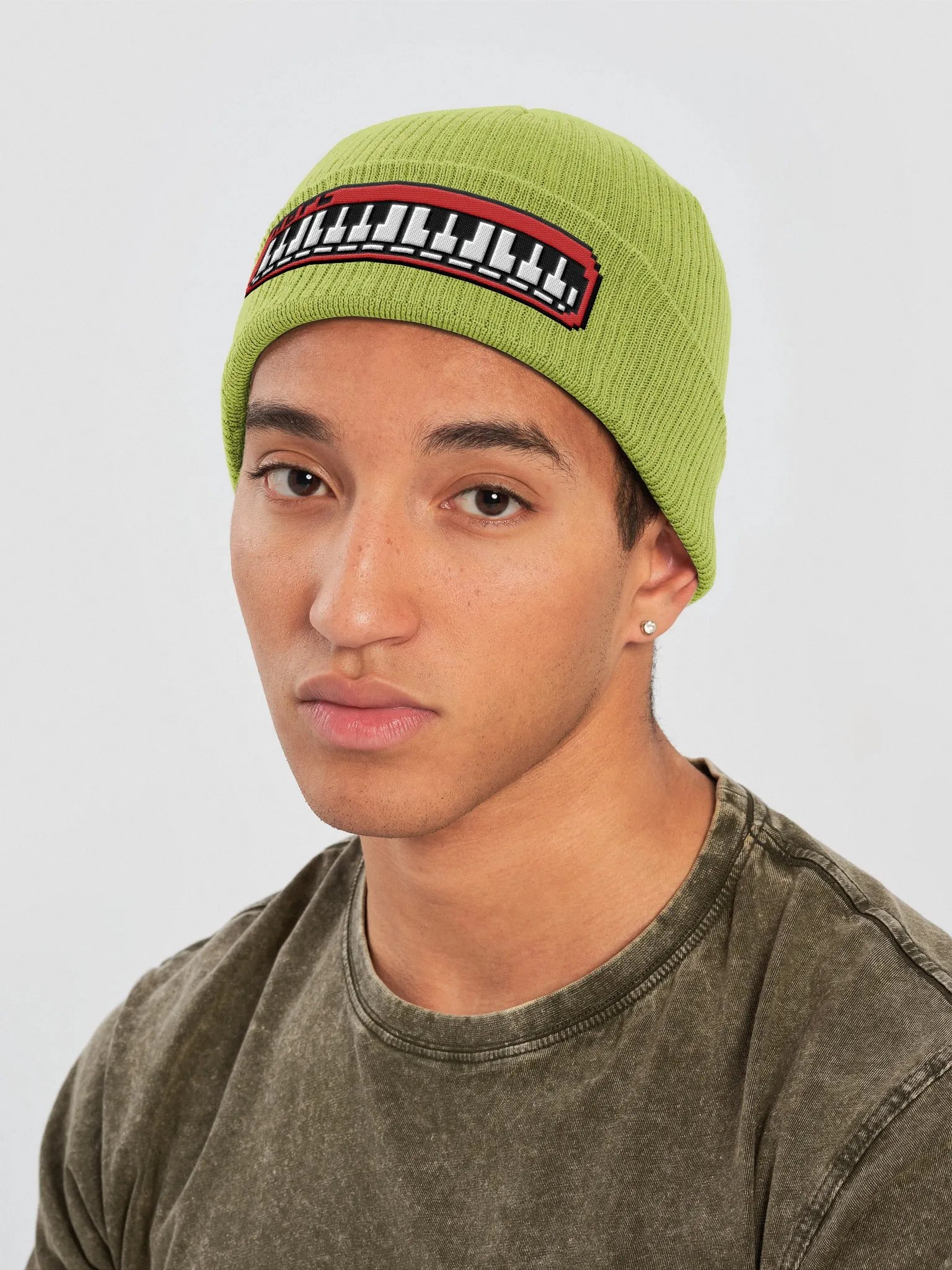 Classic Keyboard Beanie (Leaf Green) product image (3)