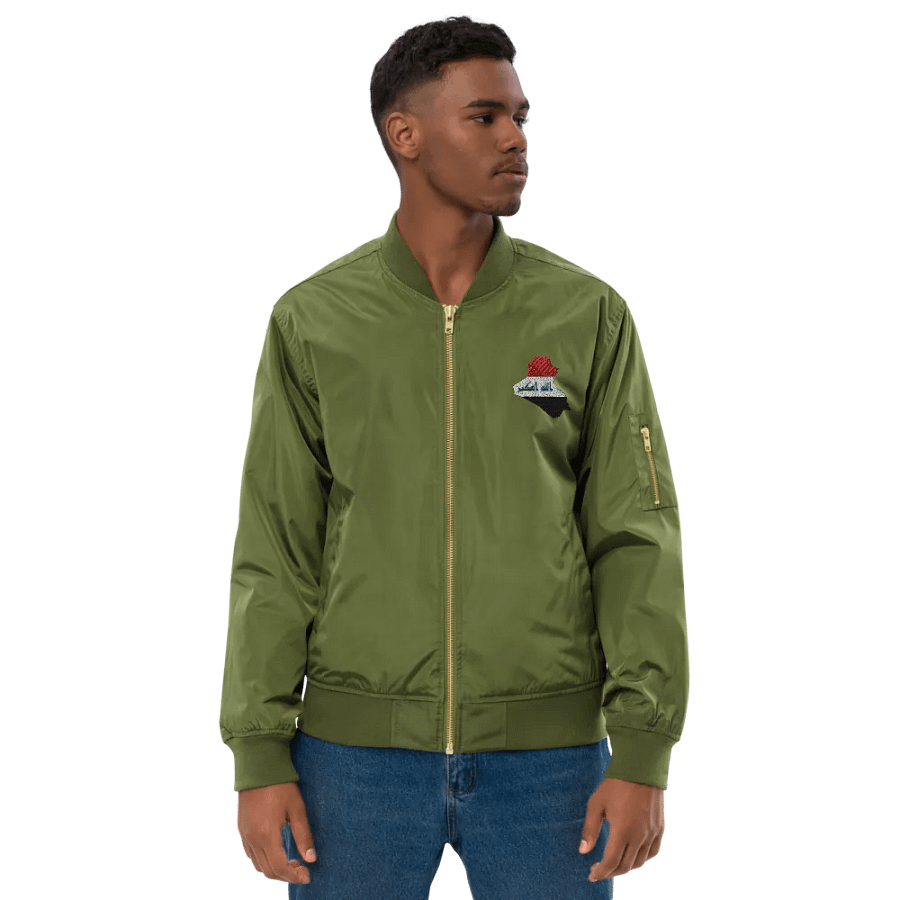 Iraq Flag Premium Recycled Bomber Jacket product image (10)