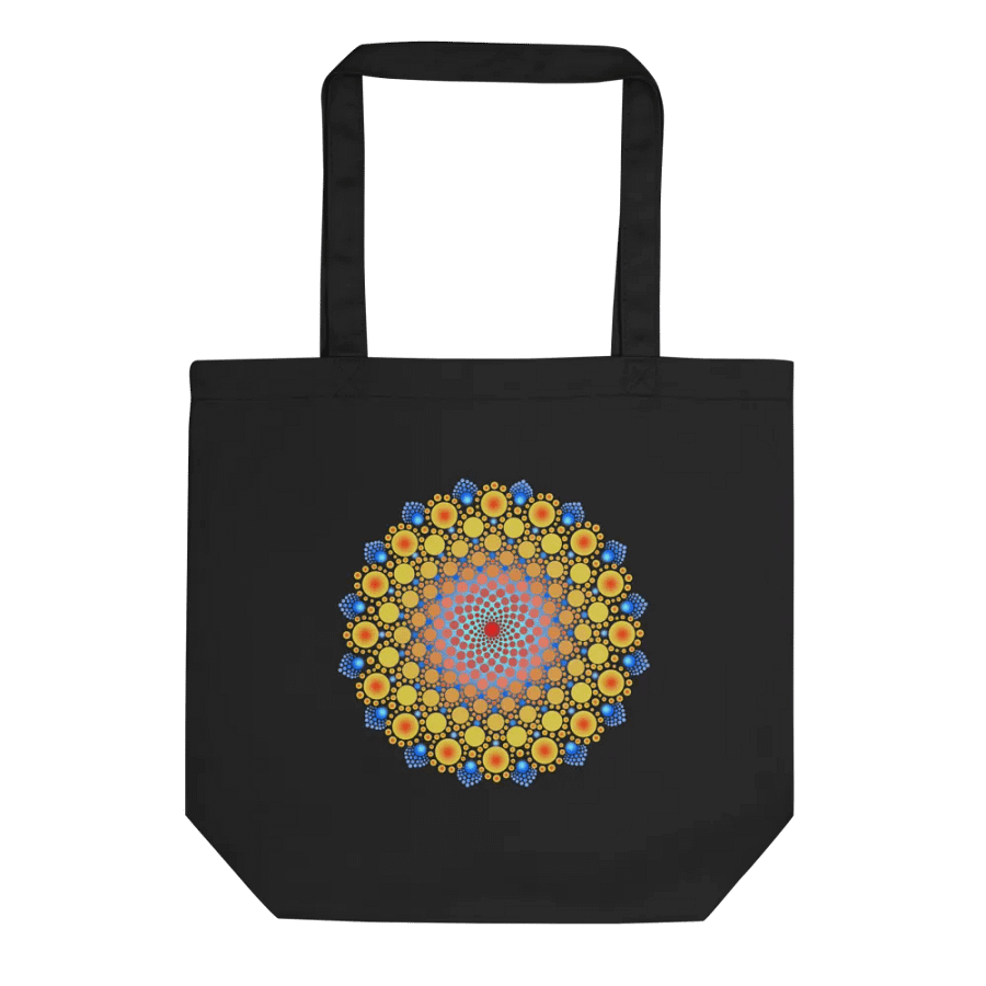 Orange Sunflower Mandala Eco-Friendly Tote Bag product image (3)