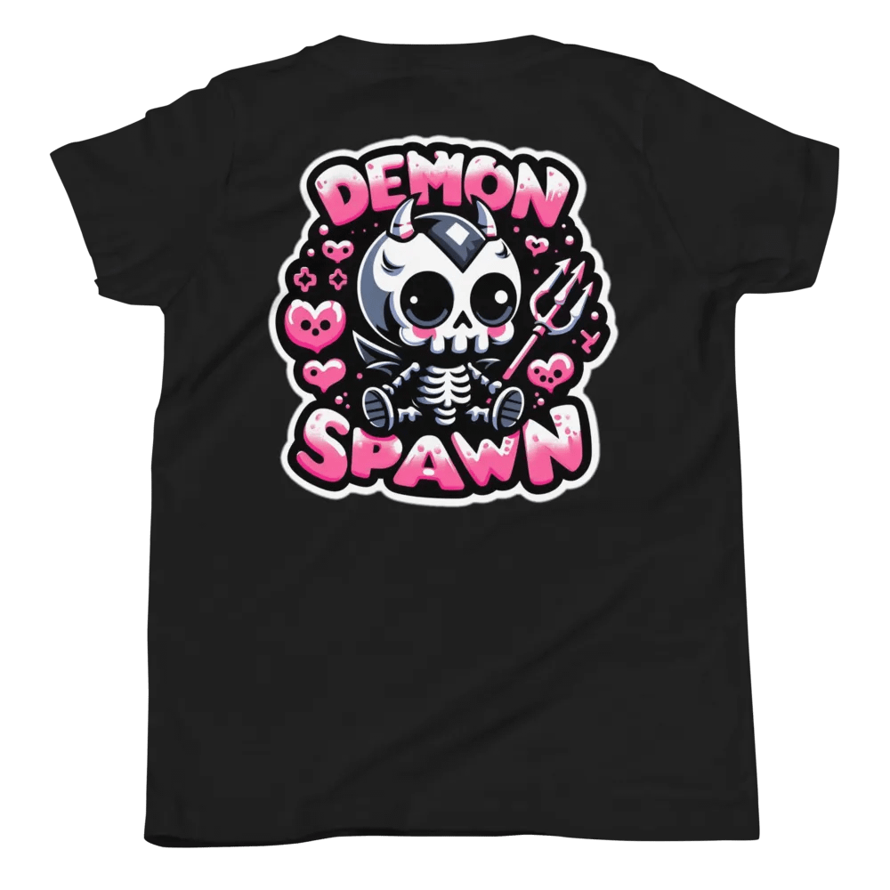 LITTLE EMO Bubble Text Youth, Demon Spawn(Pink) T-Shirt product image (2)