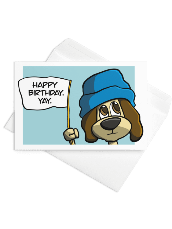 Cute Emo Dog Birthday Greeting Card product image (1)