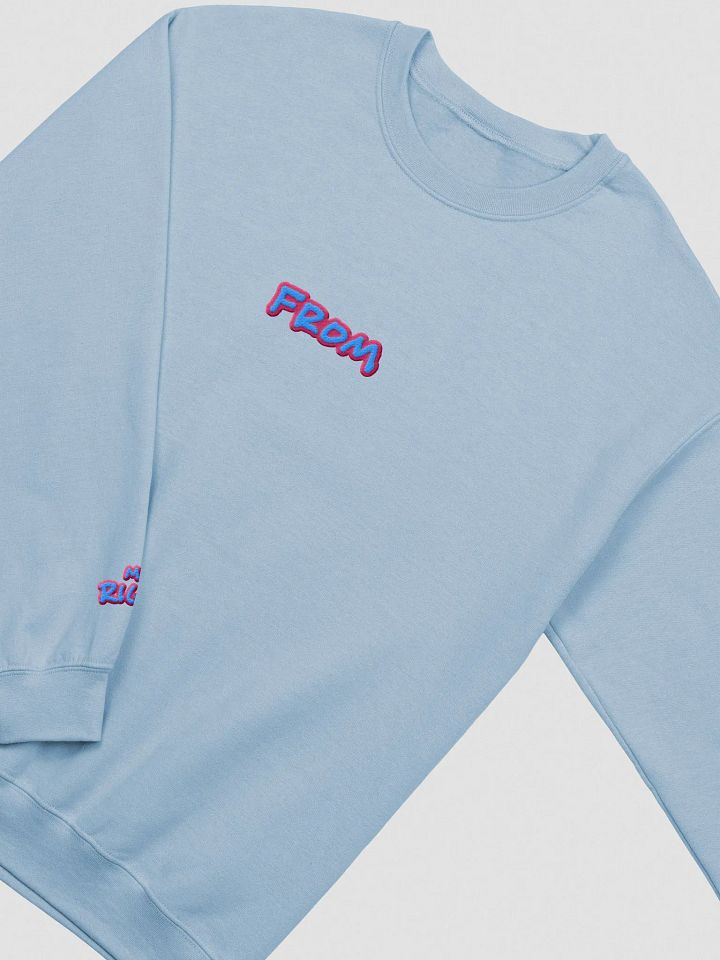 my left from my right embroidered crewneck (BUBBLEGUM DESIGN 2) product image (1)