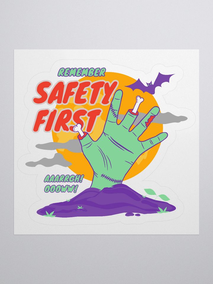Safety First Zombie Sticker product image (2)