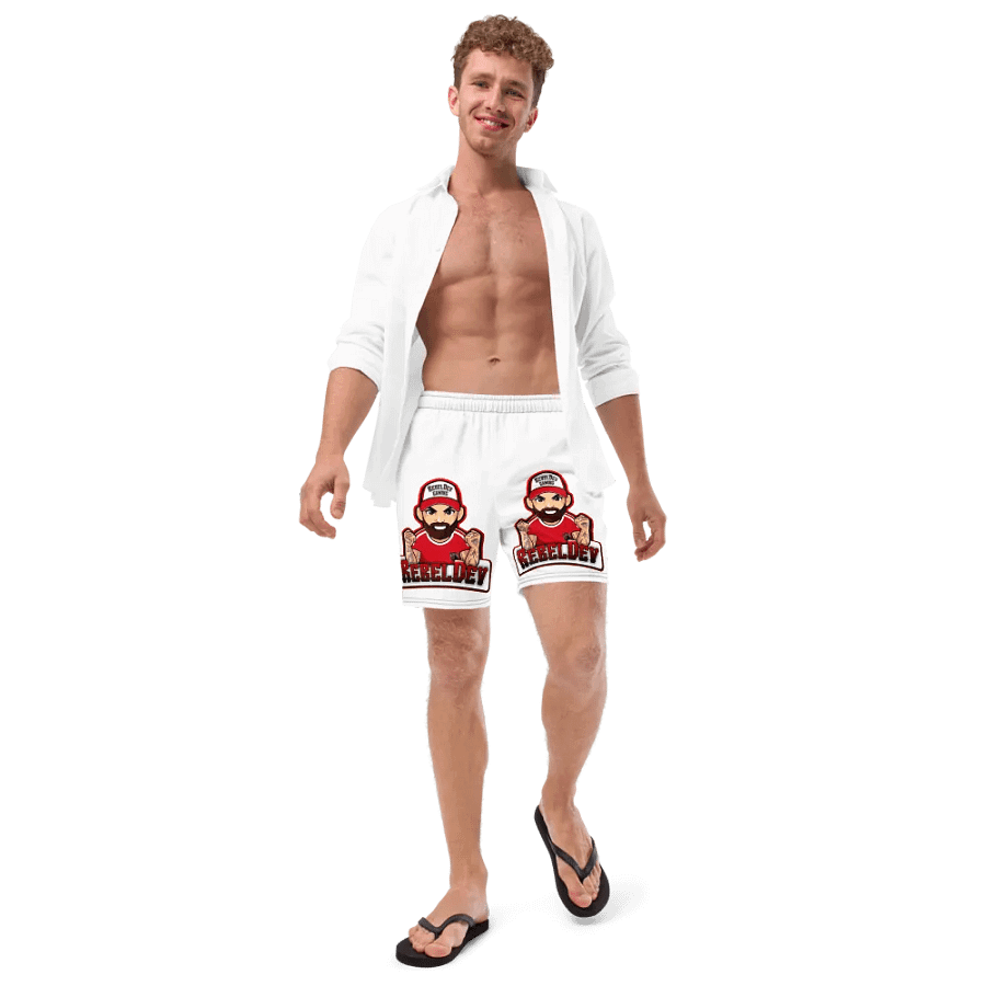 RebelDev white swim trunks product image (11)
