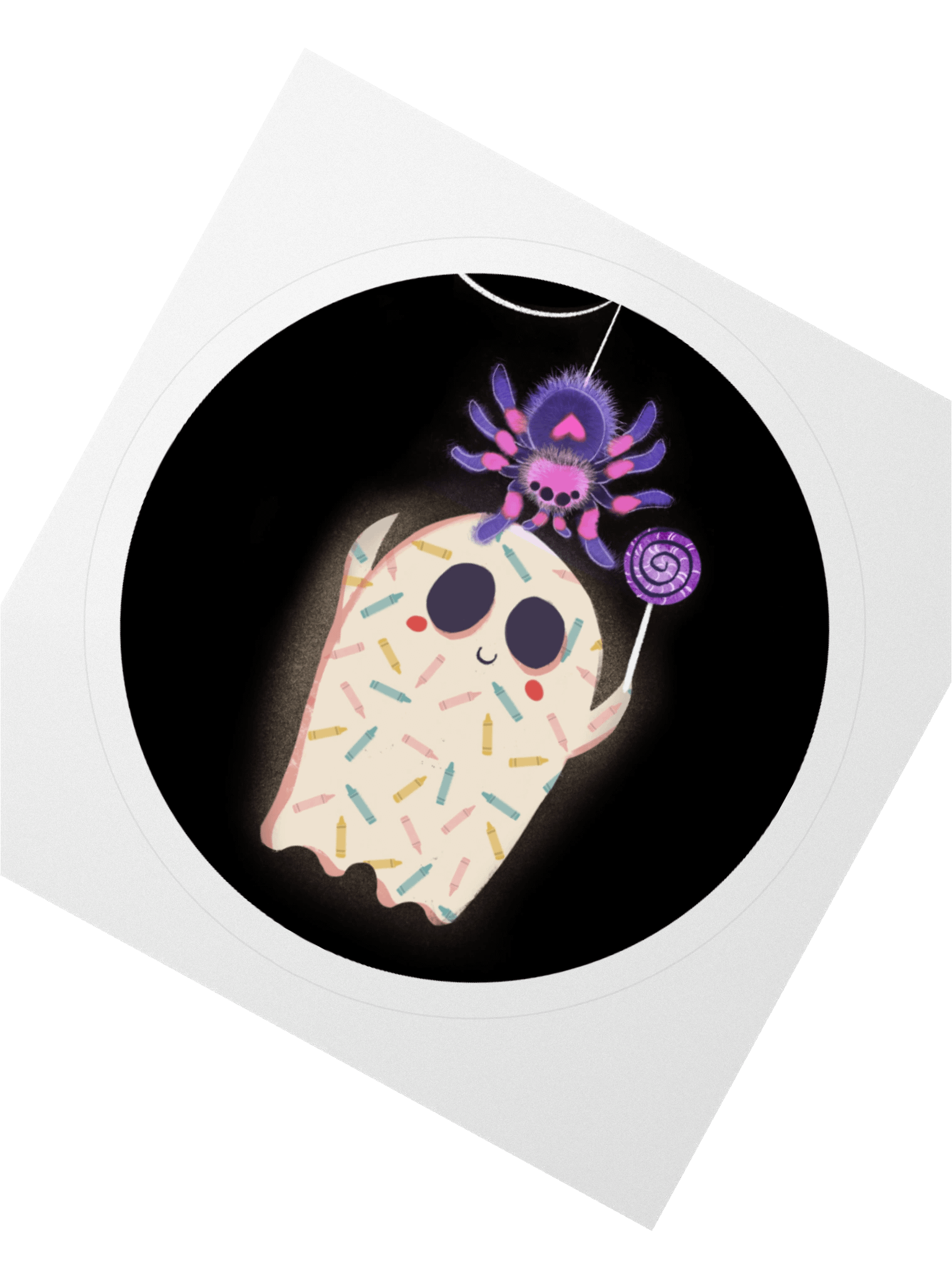 Little Ghost & the Pet Spider - Vinyl Sticker product image (1)