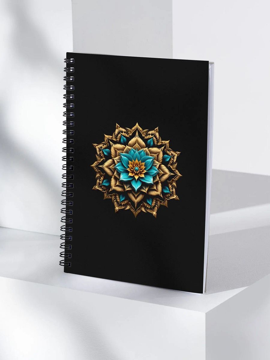 Spiral Notebook with Gold Mandala Design product image (4)