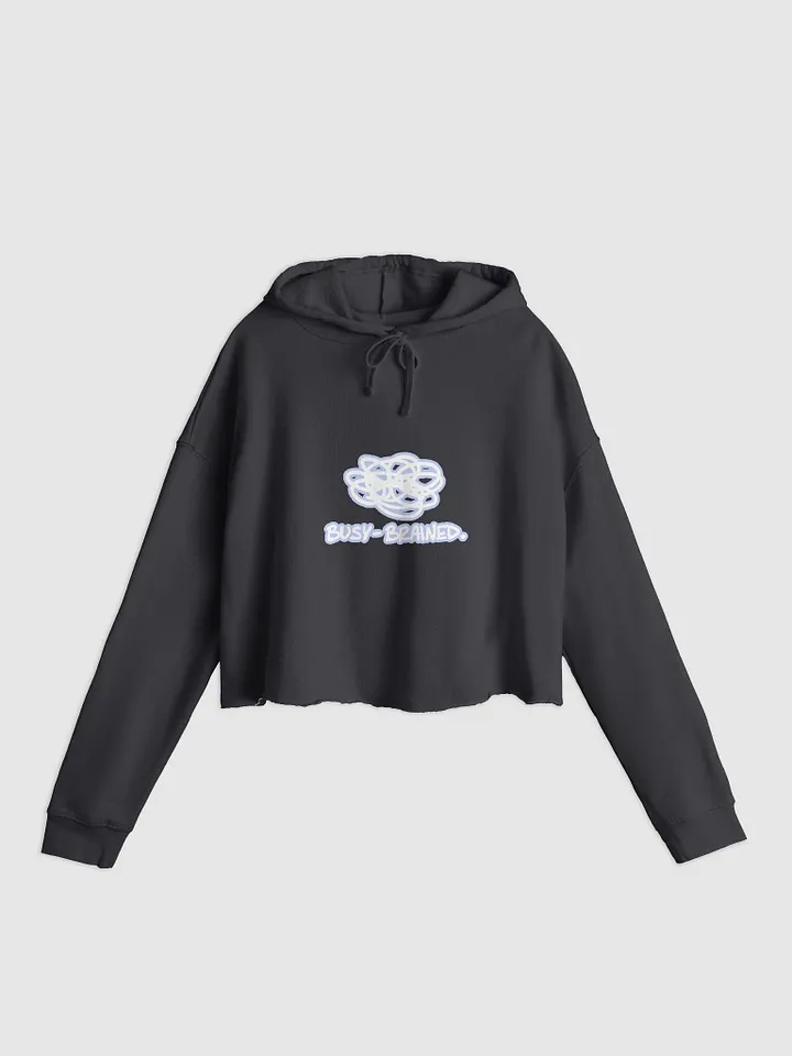 BUSY-BRAINED (lined design, #BDCAEF) lightweight cropped hoodie product image (4)