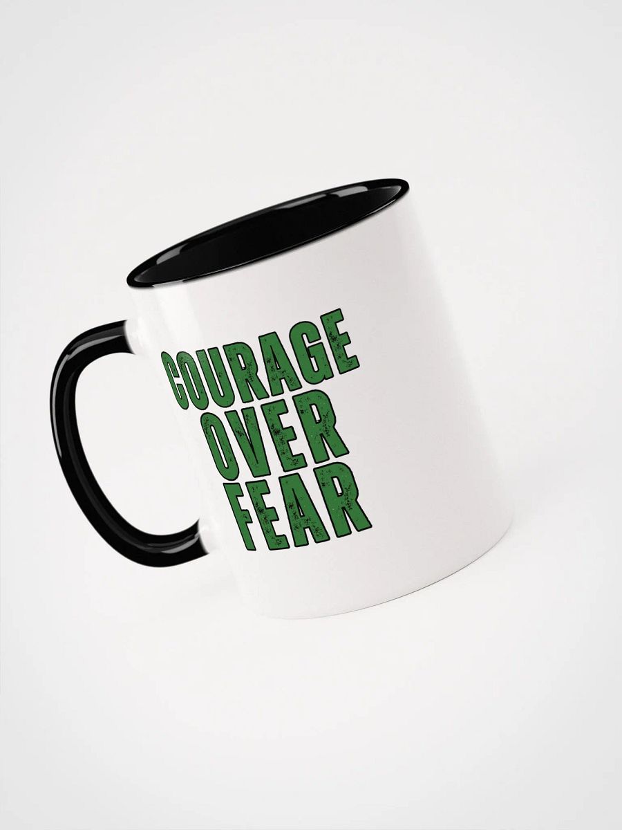 Courage Over Fear Distressed Ceramic Mug product image (3)