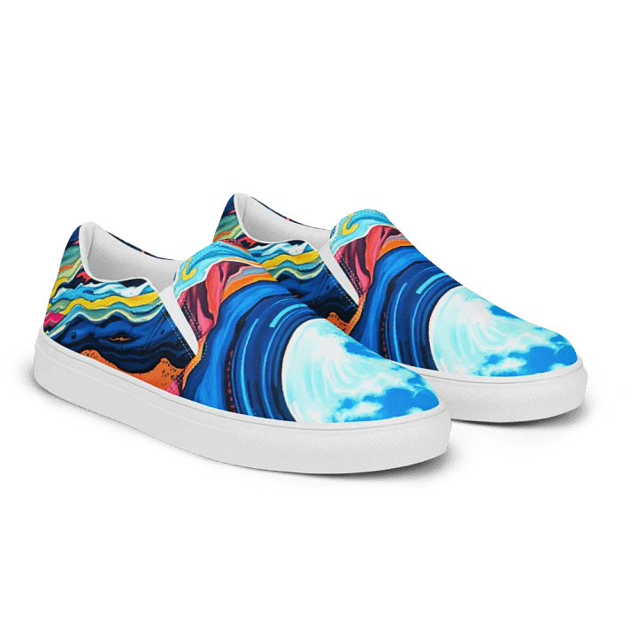 Luminous Moonlight canvas Men's Slip-On Shoes product image (2)