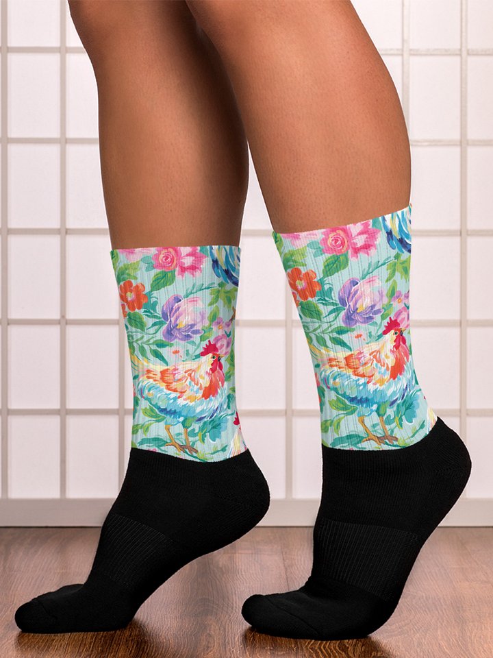 Floral Chicken Socks product image (1)
