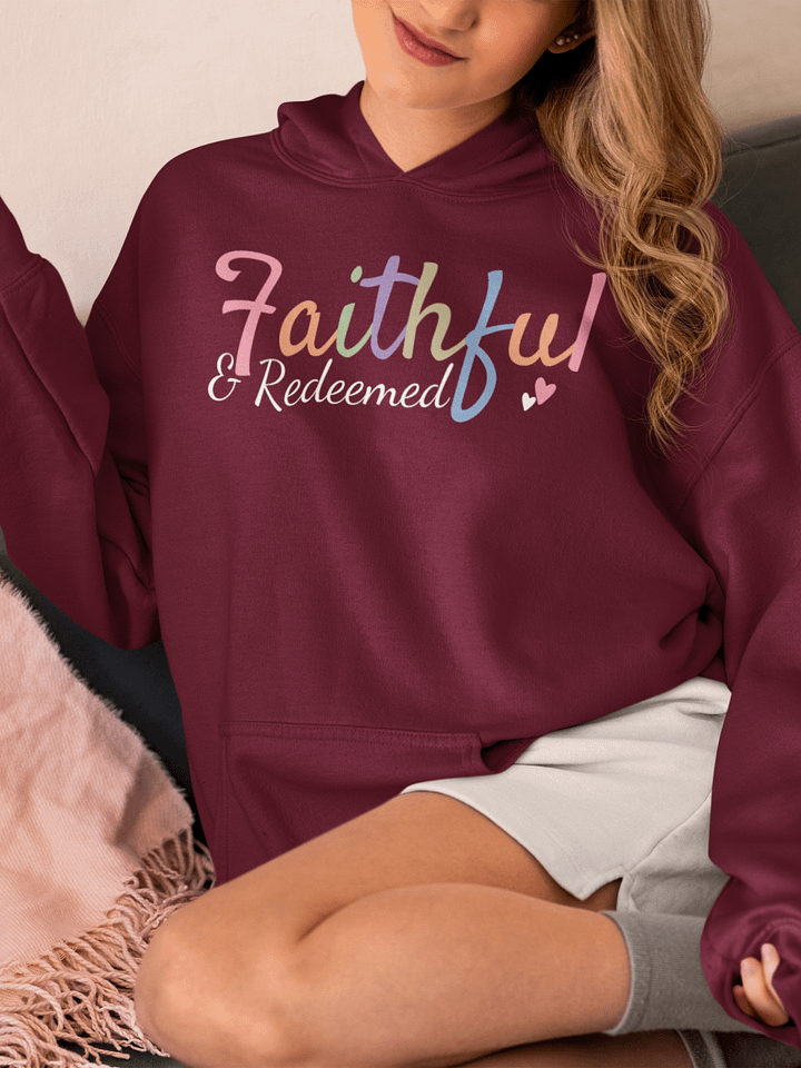 Faithful & Redeemed Gradient Gildan Hoodie product image (1)