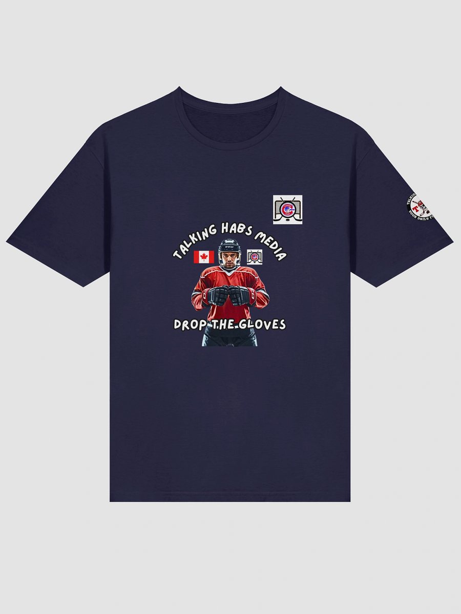 Talking Habs Drop the Gloves Black Design T-Shirt product image (3)