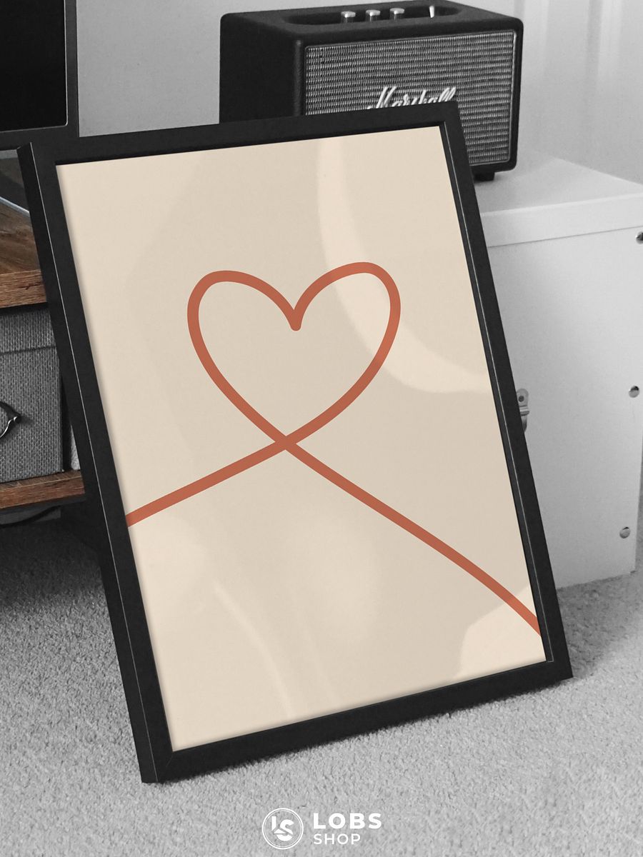 Heart Lines Minimalist Wall Art – Stylish Wall Decor for a Chic Aesthetic | Perfect Gift for Art Lovers product image (4)