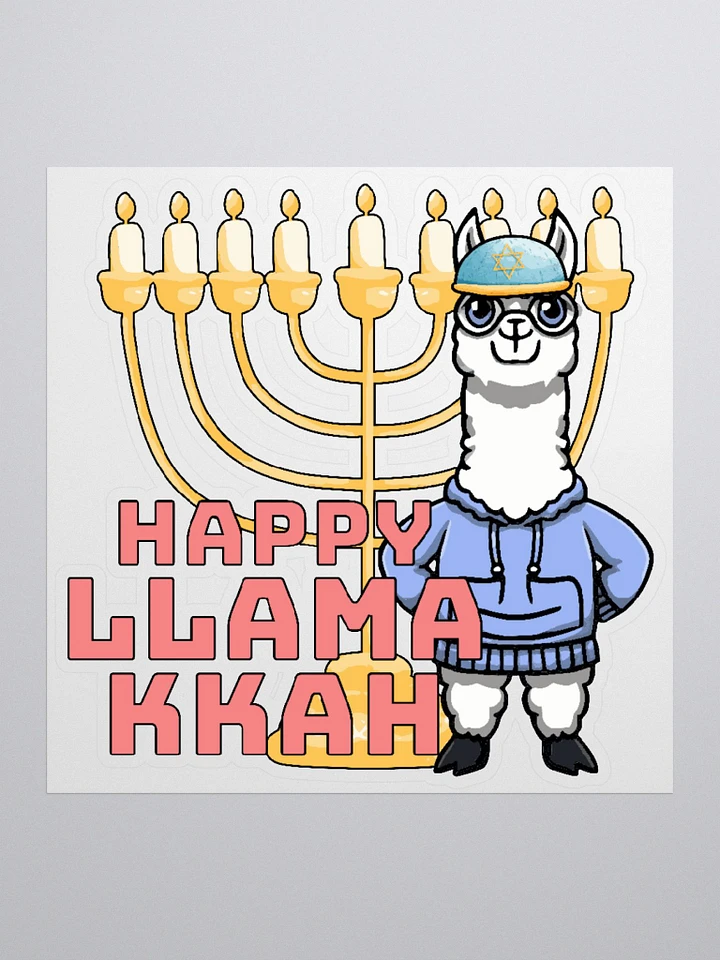 Happy LlamaKkah Funny Hanukkah Sticker product image (2)