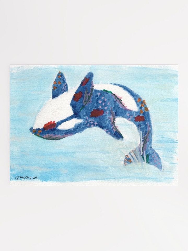 floral orca backwards breech 02 - watercolour - print product image (1)
