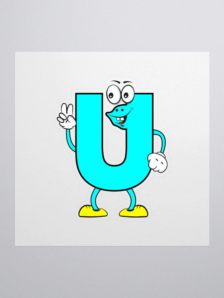 U Letter Cartoon Character Sticker product image (1)
