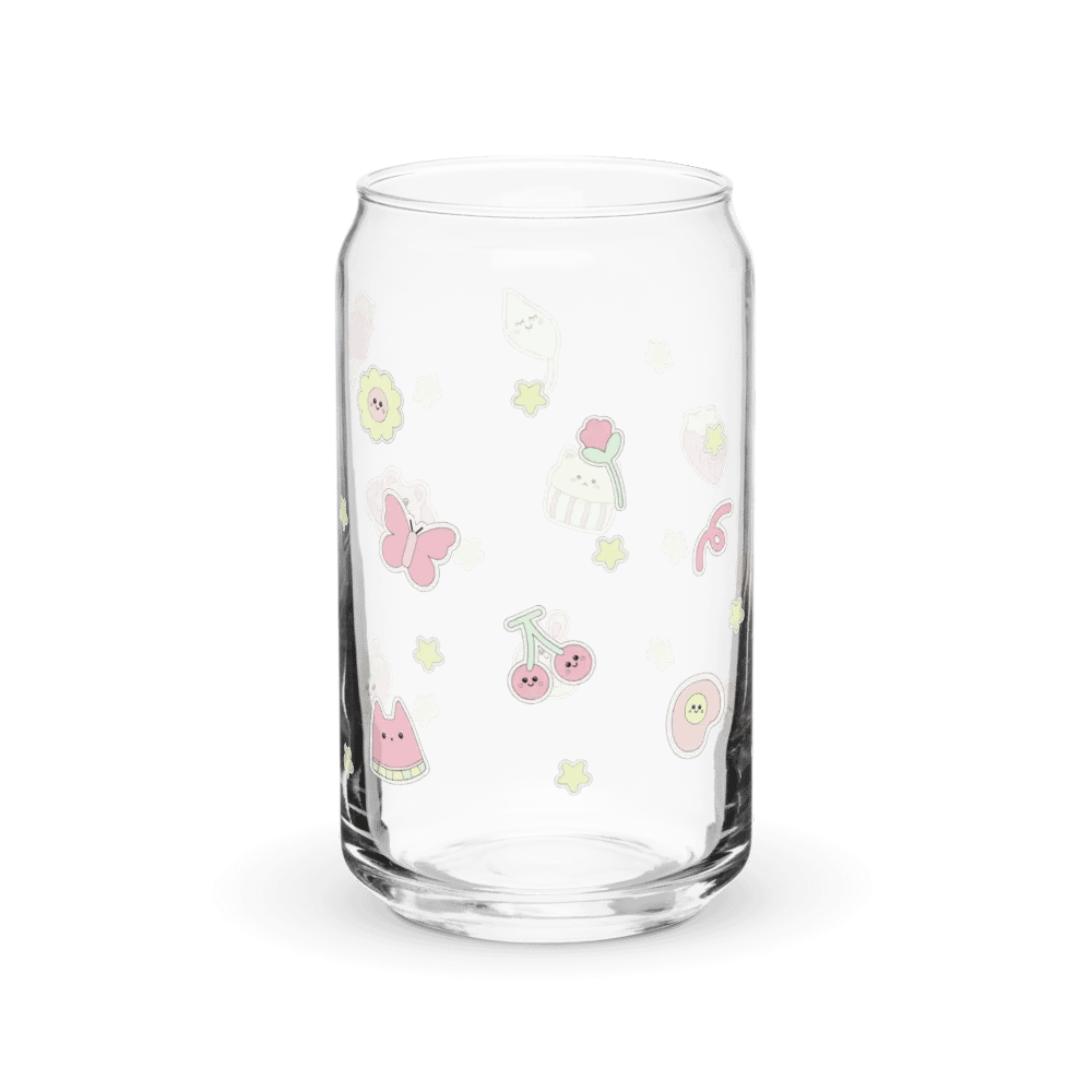 Kawaii Can-Shaped Glass - Pastel Doodles Edition product image (8)