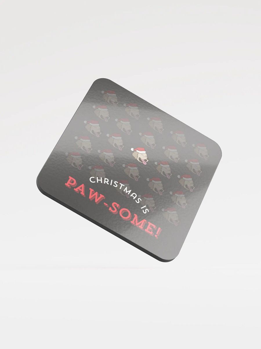 Christmas is Paw-some Cup Coaster - Dark product image (4)