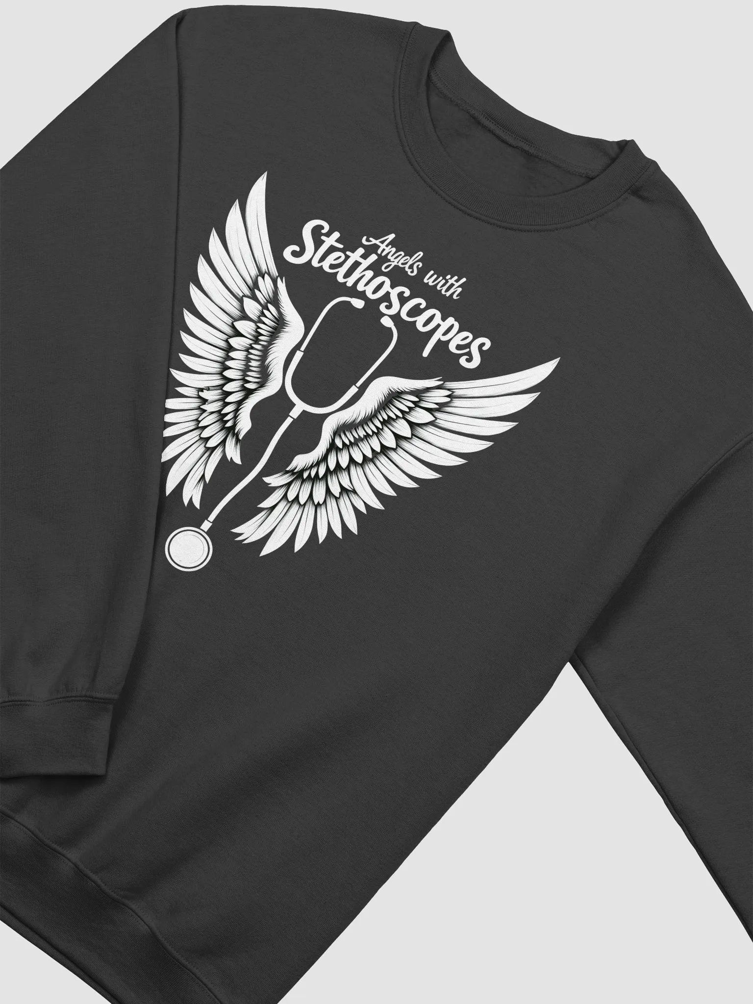 Angel Wings Stethoscope Crewneck Sweatshirt product image (24)