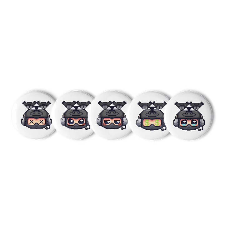 Set 5 Pixy Pins By TikTok Creator SpSoldierPixel product image (1)