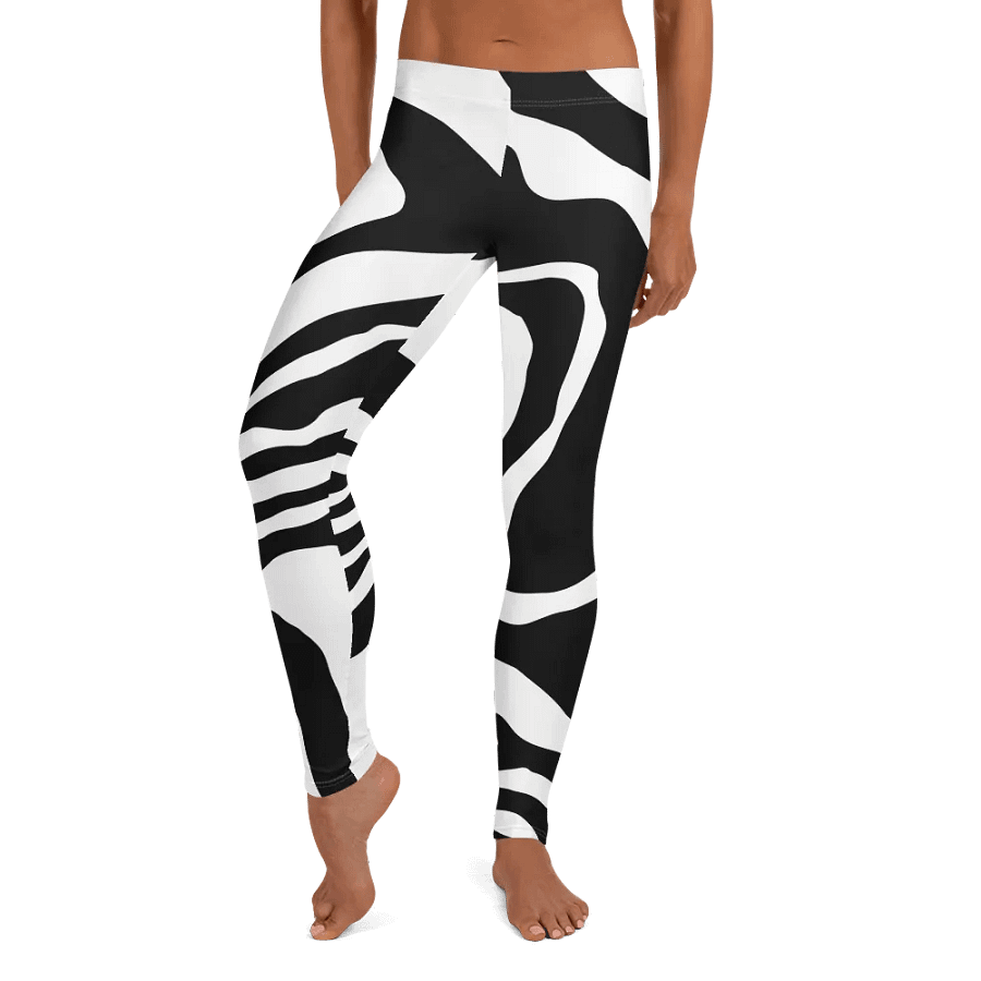 B/W Monochrome Waves Leggings product image (6)