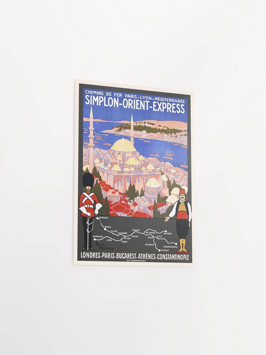 Orient Express, Simplon, Istanbul, Turkey, 1900 — retro vintage travel poster product image (8)