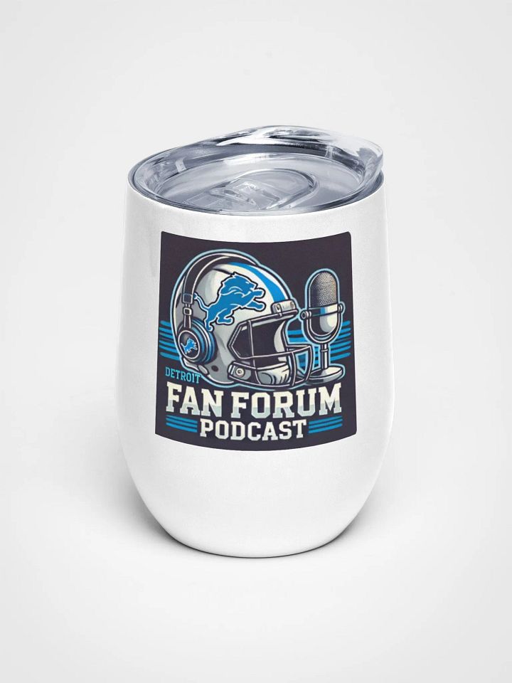 🦁 Detroit Lions Fan Forum Podcast Wine Tumbler 🏈 product image (1)