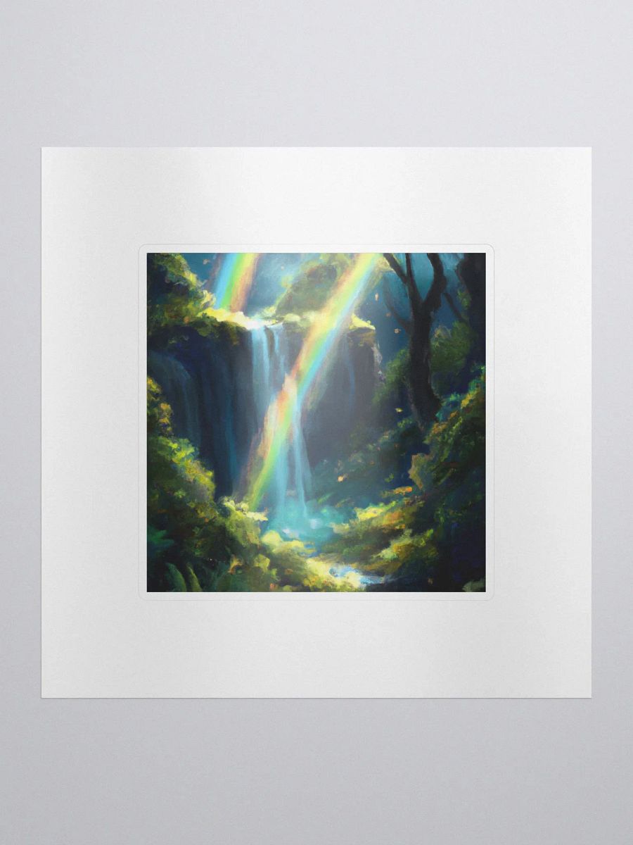 Galactic Wild Rainbow Waterfall Forest Delta Sticker product image (1)
