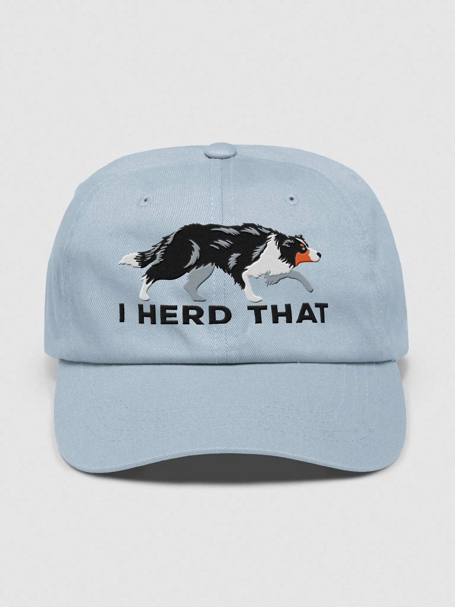 I Herd That Classic Dad Hat(Embroidered) of a Border Collie(Tricolor) product image (17)