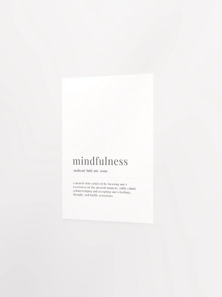 Mindfulness Definition Poster Print product image (13)