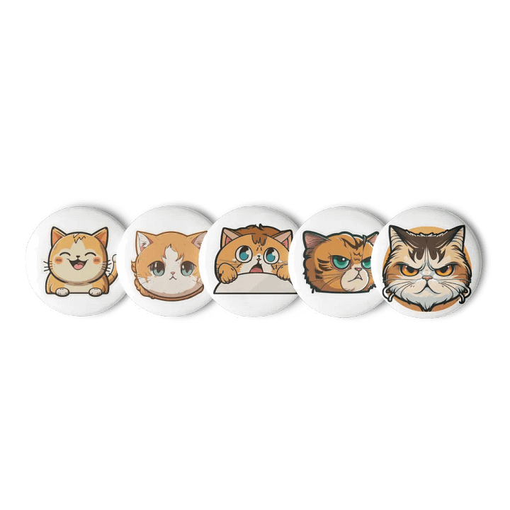 Blissful Cat Pin Button Set product image (3)