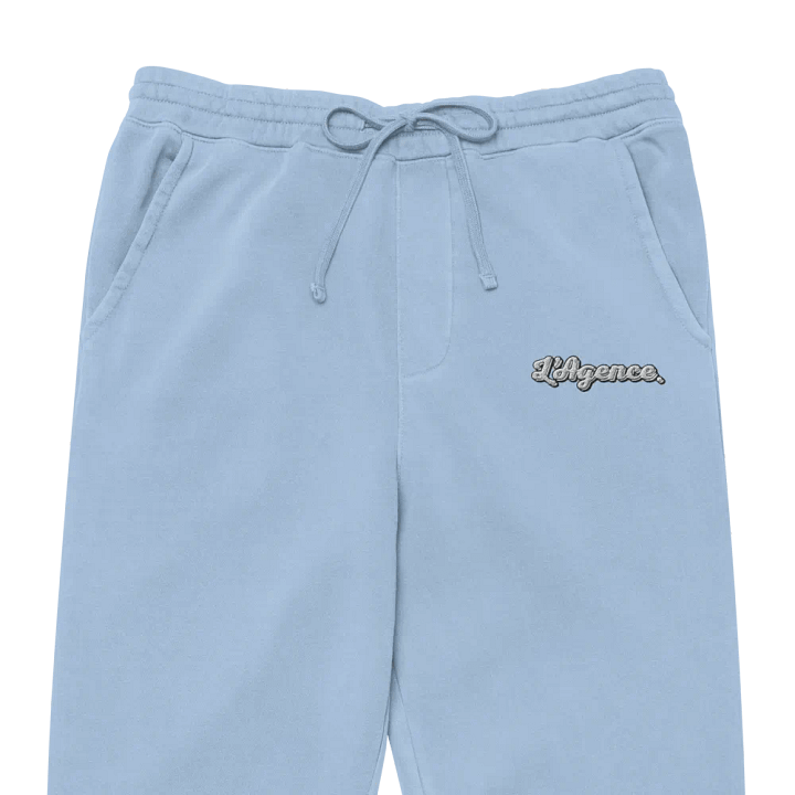 L'AGENCE EMBROIDERED SWEATPANTS LIGHT BLUE product image (1)