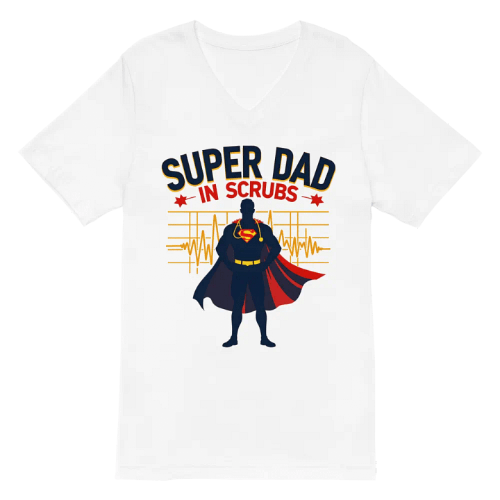 Super Dad in Scrubs V-Neck Tee product image (2)