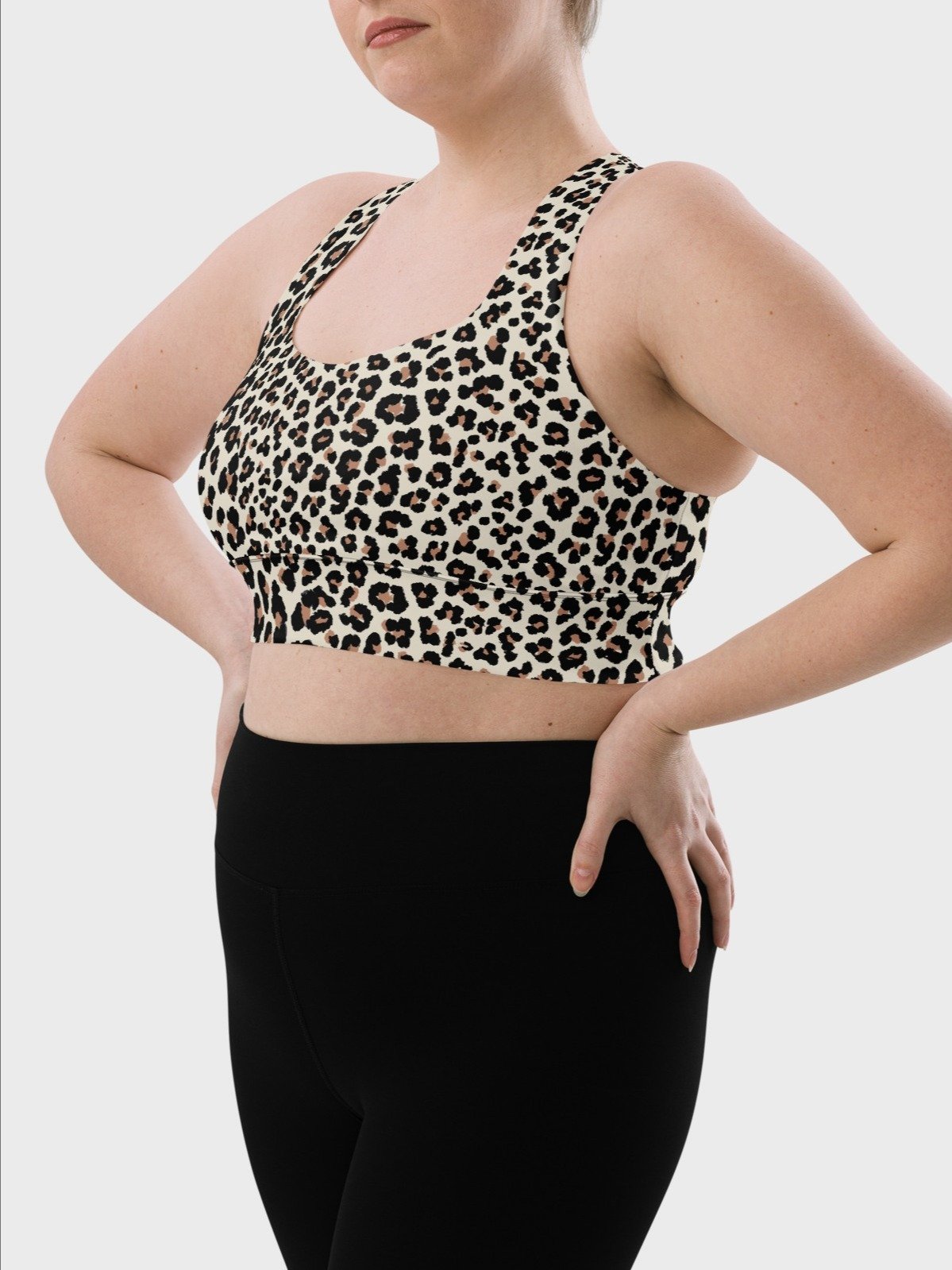 Hight Impact Bra "Abstract Animal Leopard Skin Fur Pattern" product image (8)