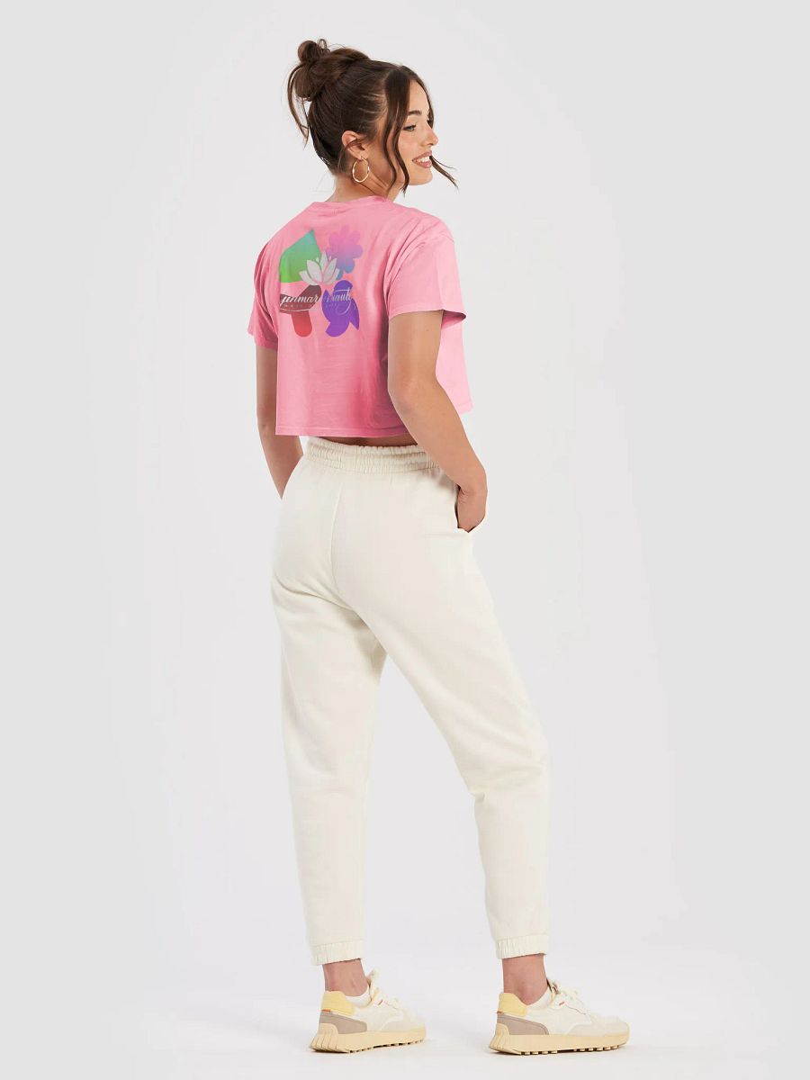 Lotus Bloom Women's Crop Top white product image (36)