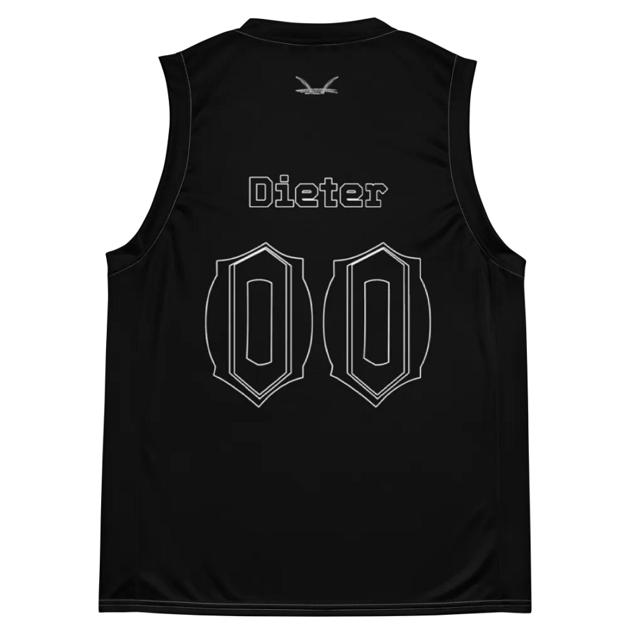 Dieter - Black - Recycled Unisex Basketball Jersey - Black HApex Gear Black Logo product image (11)